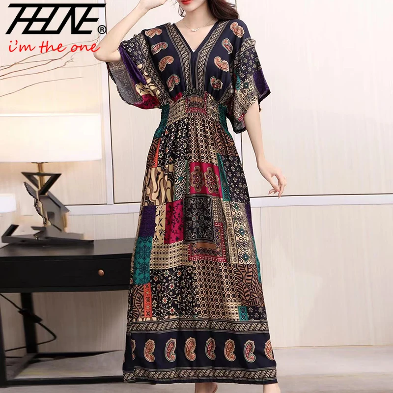 Women Dress Summer 2024 Maxi Long Print Indian Bohemian Clothing New in  Dresses Vintage Korean Style Fashion Robe Ropa De Mujer - AliExpress  200000345