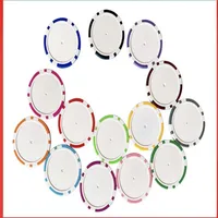 10pcs Customized Logo Golf Ball Marker Poker on Both Side 40mm Dia 11.9g ABS Clay Material 1