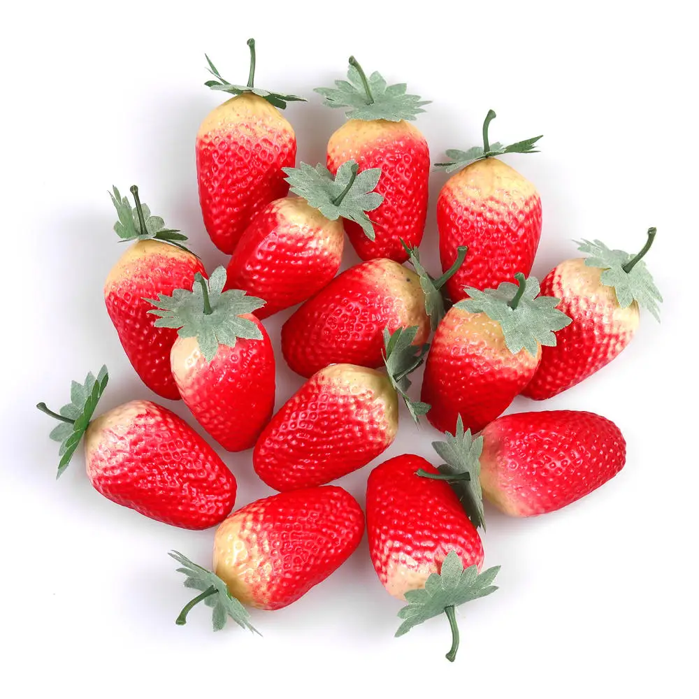 Artificial Plastic Strawberry For Photography Prop Display Decoration
