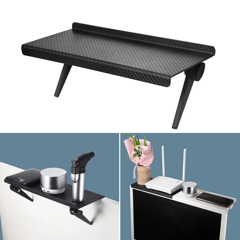 1pc Home Organizer Adjustable TV Screen Top Shelf Rack Computer Monitor Desktop Display Stand TV Rack Router Storage Holder tv screen shelf