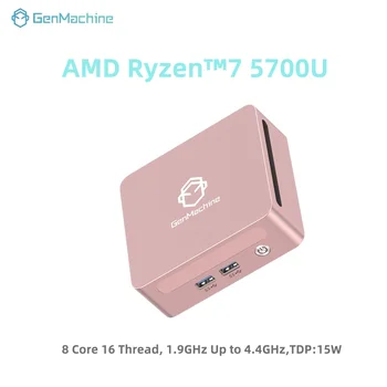 GenMachine Mini PC Ryzen 5700U 16G RAM 256G ROM Support Windows 11 DDR4 3200MHz WiFi6 bricolage ordinateur de jeu Pc de jeu Mini Pc 1