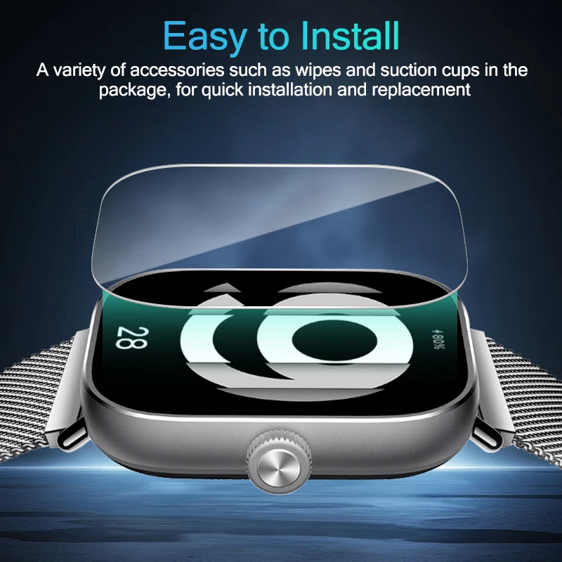 Premium Tempered Glass HD Screen Protector for Smartwatches - Anti-Scratch Protective Film Accessories