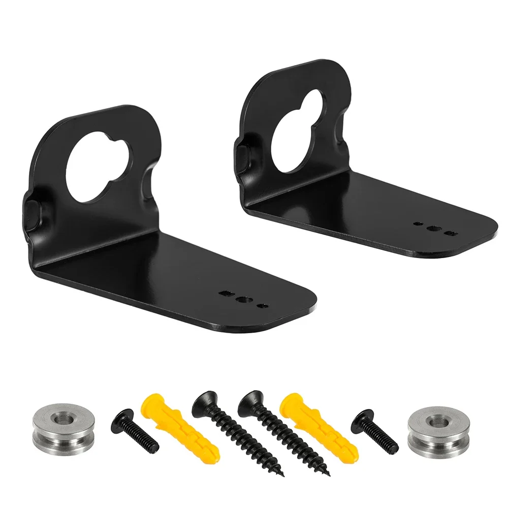 2 Pz/Set Staffe Di Montaggio A Parete In Acciaio Nero Con Vite Per Soundbar Samsung Hw-M450 Hw-M550 Hw-M430 Hw-M360 Hw-Mm45 Hw-K360 Hw-K650