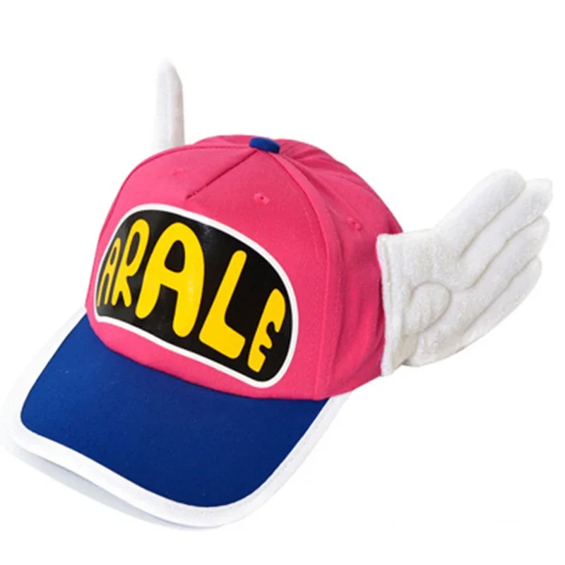 Anime Dr.Slump Arale Cosplay Hat Children Adult Wings Hats Cartoon Angel Cotton Baseball Cap Accessories baseball caps cosplay hat baseball hat cosplay prop accessories
