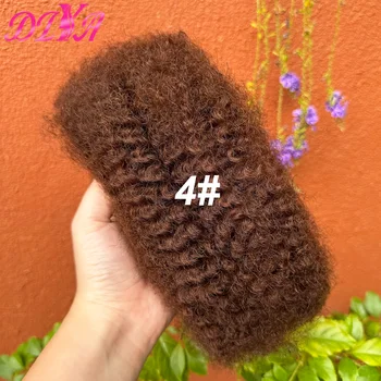 10-18inch Afro Kinky Bulk Human Hair Colored for Braiding Twist Peruvian QVR Remy Hair Dreadlock African Braids Hair Extensions 1