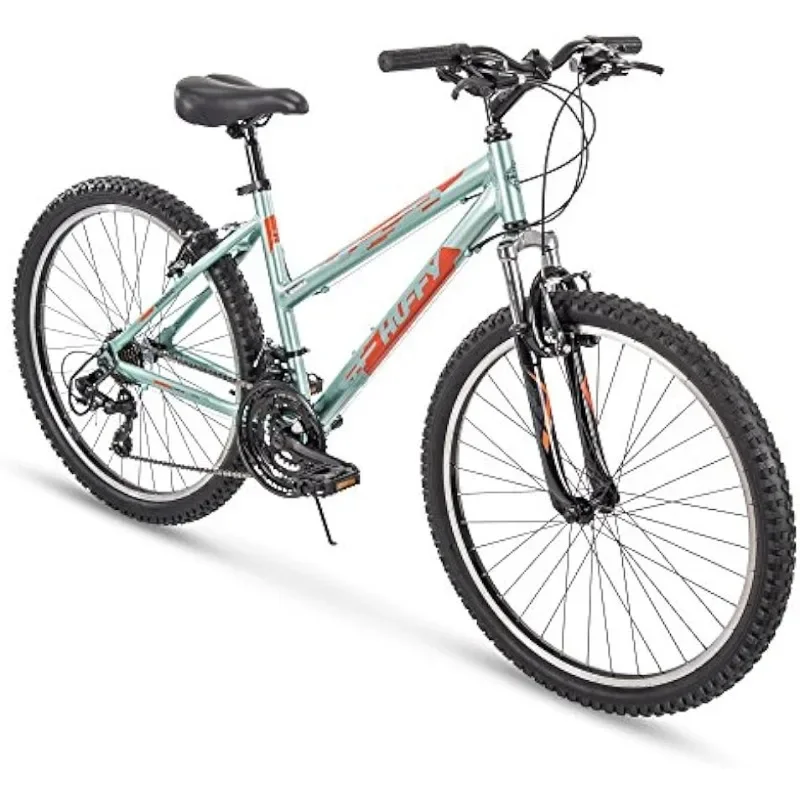 

Huffy Hardtail Mountain Trail Bike 24 inch, 26 inch, 27.5 inch, 26 inch wheels/15 inch frame, Gloss Metallic Mint