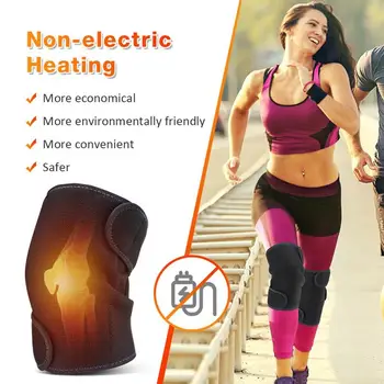 Safe Knee Brace With Heating Pad 1 Pair Heated Knee Brace Outdoor Knee Warmer Knee Joint Cold Protection Gear For Women Male 2