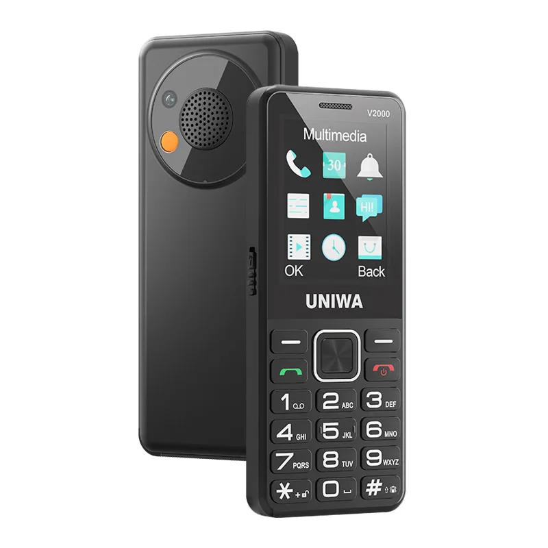 UNIWA V2000 Global 4G Network 2.4 Inch IPS Display SOS Button Elderly Cell Phone With 1700mAh Battery Support one click dialing 4