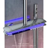 Led Digital Bathroom Shower System Faucet Wall Mounted Waterfall Bathroom Faucets Rain Shower Head Piano Digital Shower Set 2