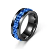 Fashion Punk Style Gear Rotating Anxiety Fidget Ring Titanium Steel Chain Spinner Rings for Men Rock Biker Wedding Party Jewelry 3