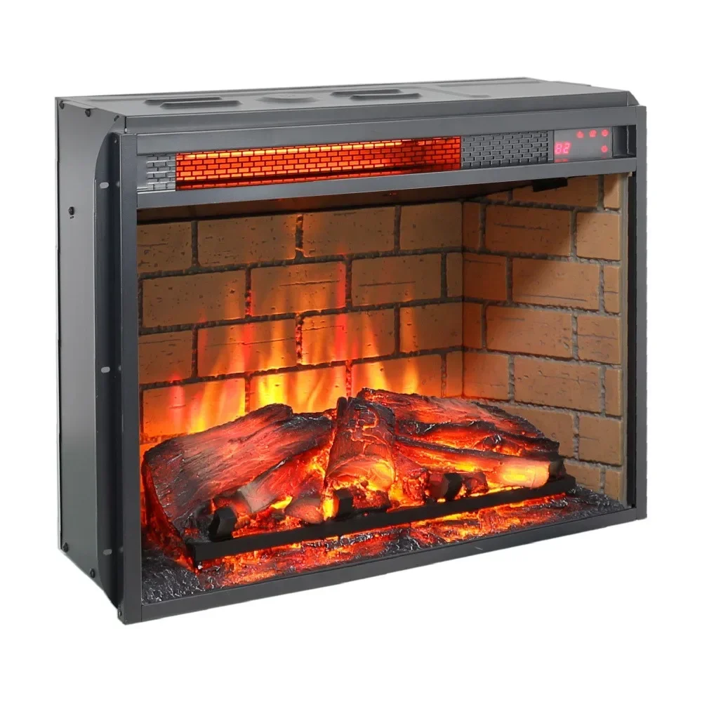 Electric Fireplace Inserts, Infrared Quartz Electric Fireplace Heater , LED Insert, Free Standing,Fireplace Cabinet