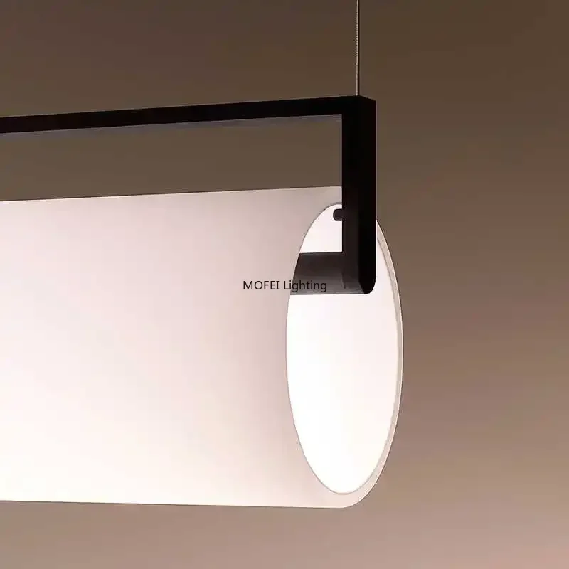 북유럽 미니멀리스트 LED 펜던트 조명 아트 거실 현대 천장 샹들리에 홈 데코레이션 롱 오피스 바 다이닝룸 램프