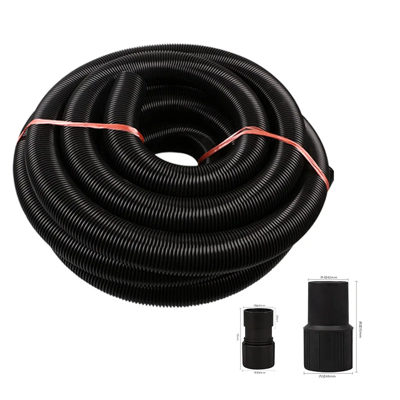 Mangueira Flexível de Eva e Conector Abs de Aspirador de pó Preto Alta Temperatura 40 mm 48 mm 38 mm Bf502 As30 Cb60 Cb70