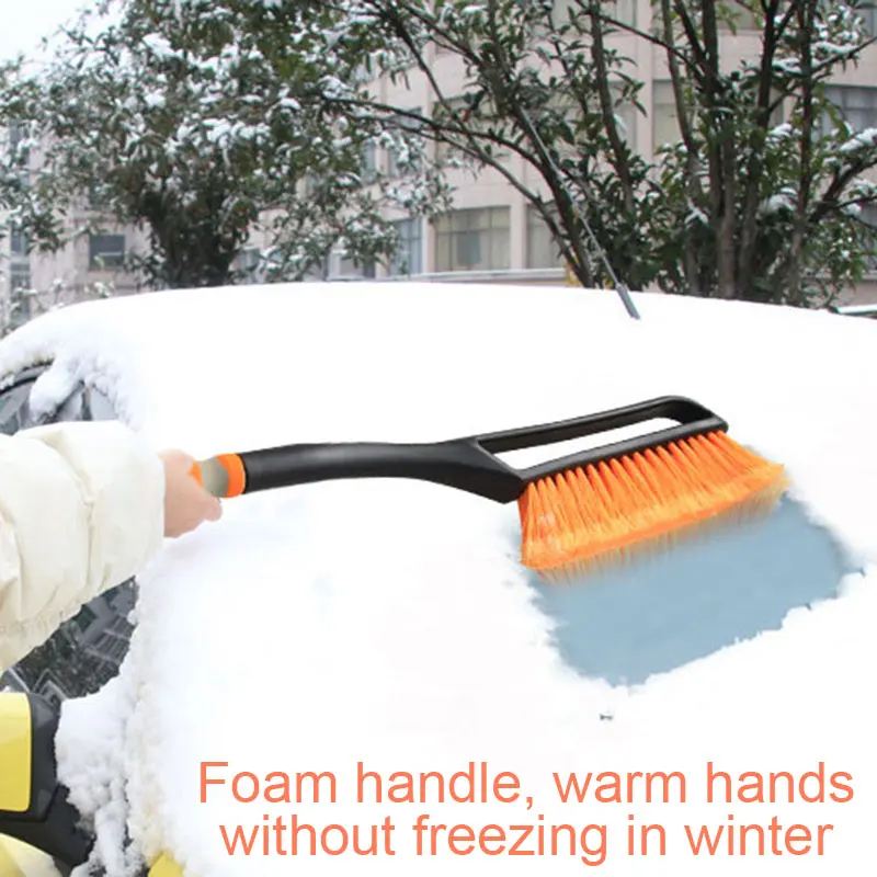 27 Inch Snow Brush and Detachable Ice Scraper with Ergonomic Foam Grip for  Cars, Trucks, SUVs (Heavy Duty ABS, PVC Brush) 