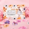 Yoofun 50pcs/roll Creative Sakura Washi Paper Sticker Tape Flower Decoration Masking Washi Tape Gift Card Journal Planner Diary 5