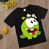 Fashion Game Om Nom T Shirt Summer O-neck Tshirt Cut The Rope Tees For Baby Boys Kids Casual Cartoon Tops Girls Frog Clothing 1