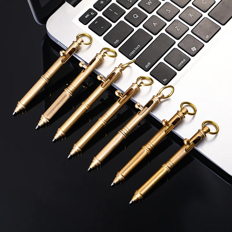 

Metal Ballpoint Pen Retro Heavy Brass Pen Gun Bolt Copper Pen