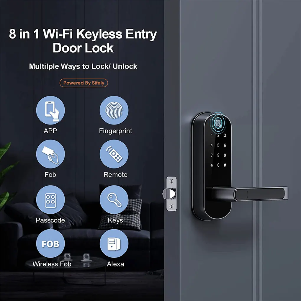 

Door Lock Keyless Door Lock Fingerprint lock Entry Lock Smart Lock for Front Door Lock Door Lock lock lock handle