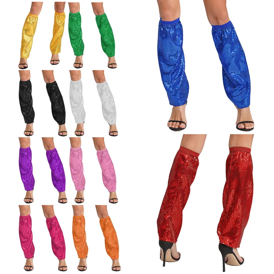 Xerteam Scaldamuscoli con paillettes, 70 Abba Costume da discoteca da donna, 1 paio di coperture per barca, costume con glitter per carnevale, feste a tema, argento