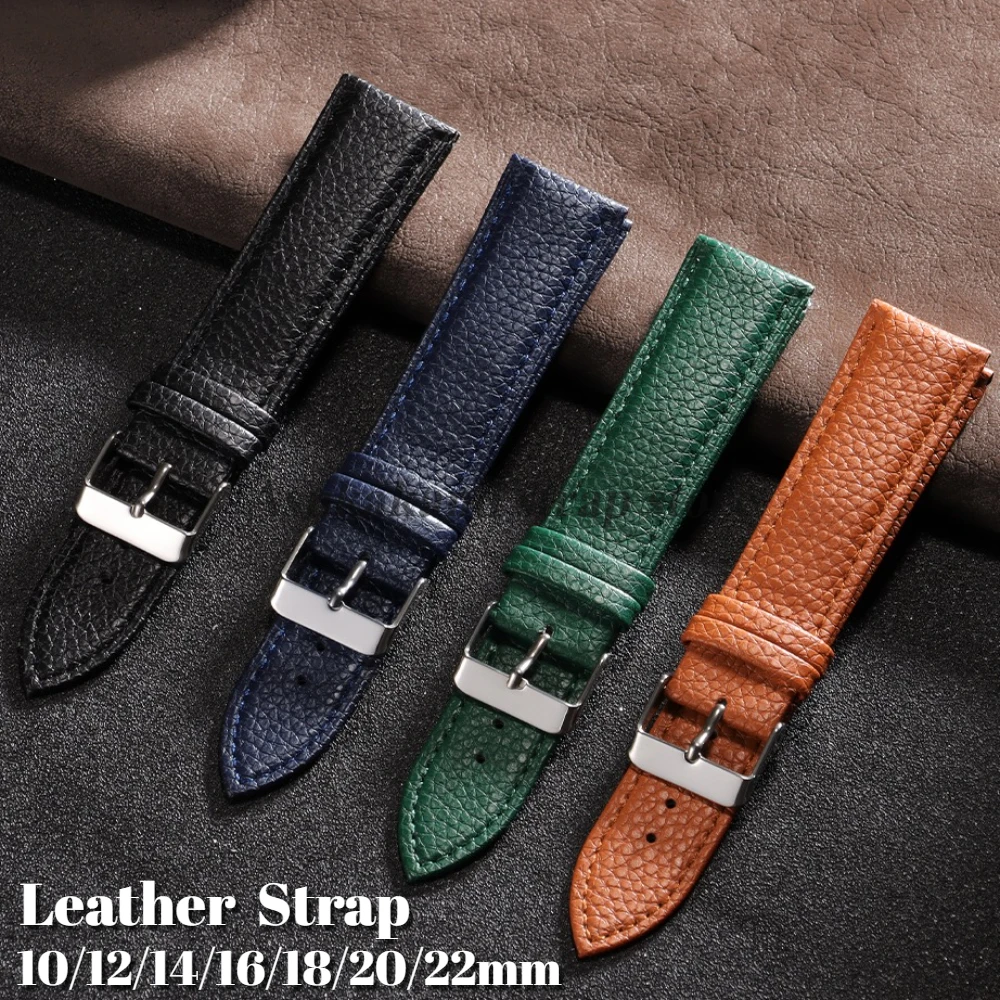 Lychee Pattern Leather Watchstrap - Universal Women & Men Strap