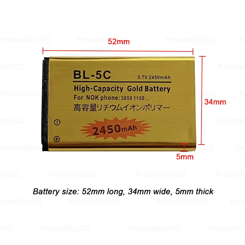 Akumulator BL 5C 3.7v akumulatory litowo-jonowe BL5C 2450mAh dla Nokia 2600 1100 1110 1112 2610 6230 6630 BL-5C do telefonu komórkowego