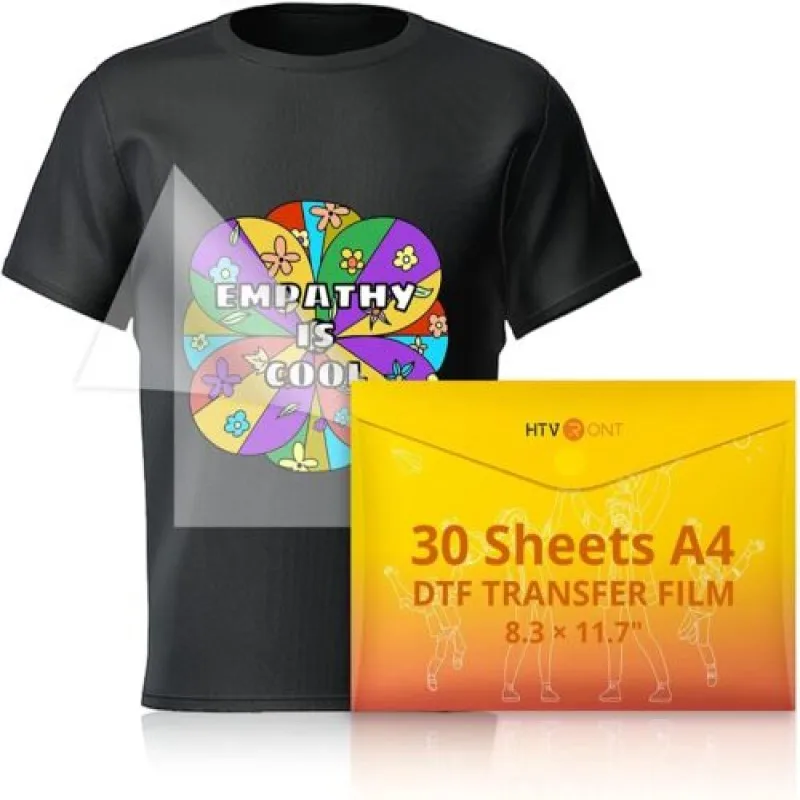 HTVRONT 30pcs A4 DTF PET heat transfer film sheets