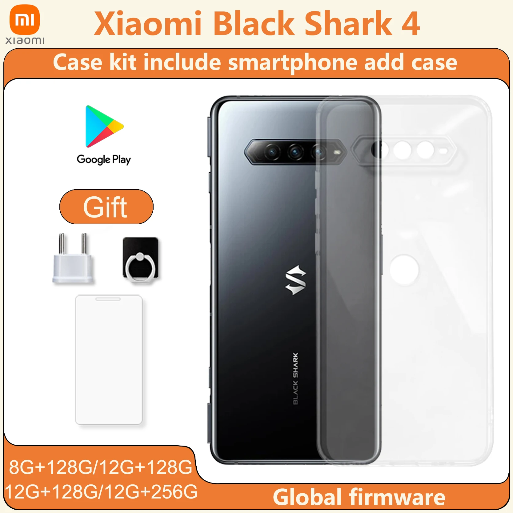 Xiaomi black shark 4 gaming smartphone Global firmware 4500mAh 48MP Qualcomm SM8250-AC Snapdragon 870 5G used phone