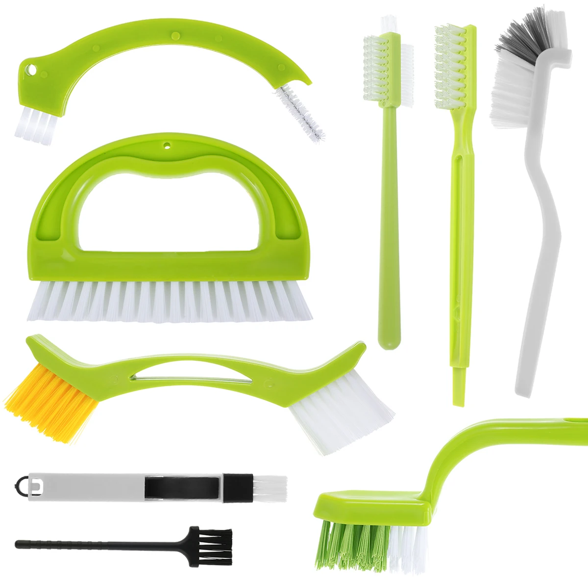 9PackGrooveCleanerBrushSetMultipurposeHandheldCleaningBrush