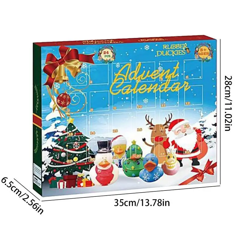 Toy Advent Calendar Duck Toys Cartoon Advent Calendar Holiday Colorful Animal Toys Cute Children For Home Decoration