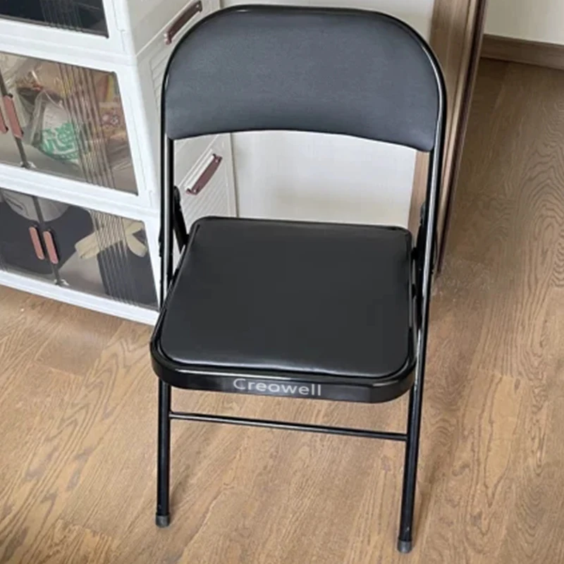 Creowell &trade; Chairs Simple stool, backrest chair, household folding chair, portable office conference chair