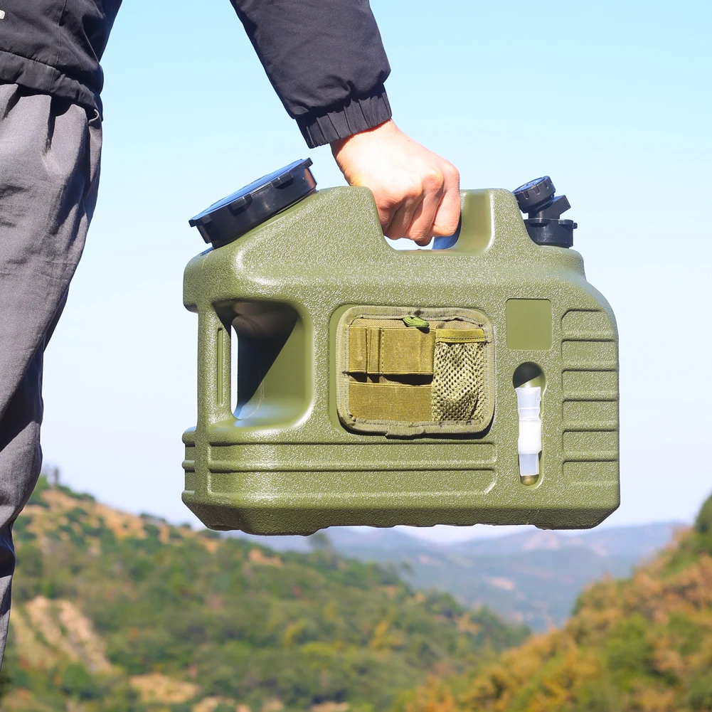 5-13L Outdoor Camping Water Bucket Portable Drinking Water Bag No Leakage Large Capacity Tank for Car Truck Travel Driving