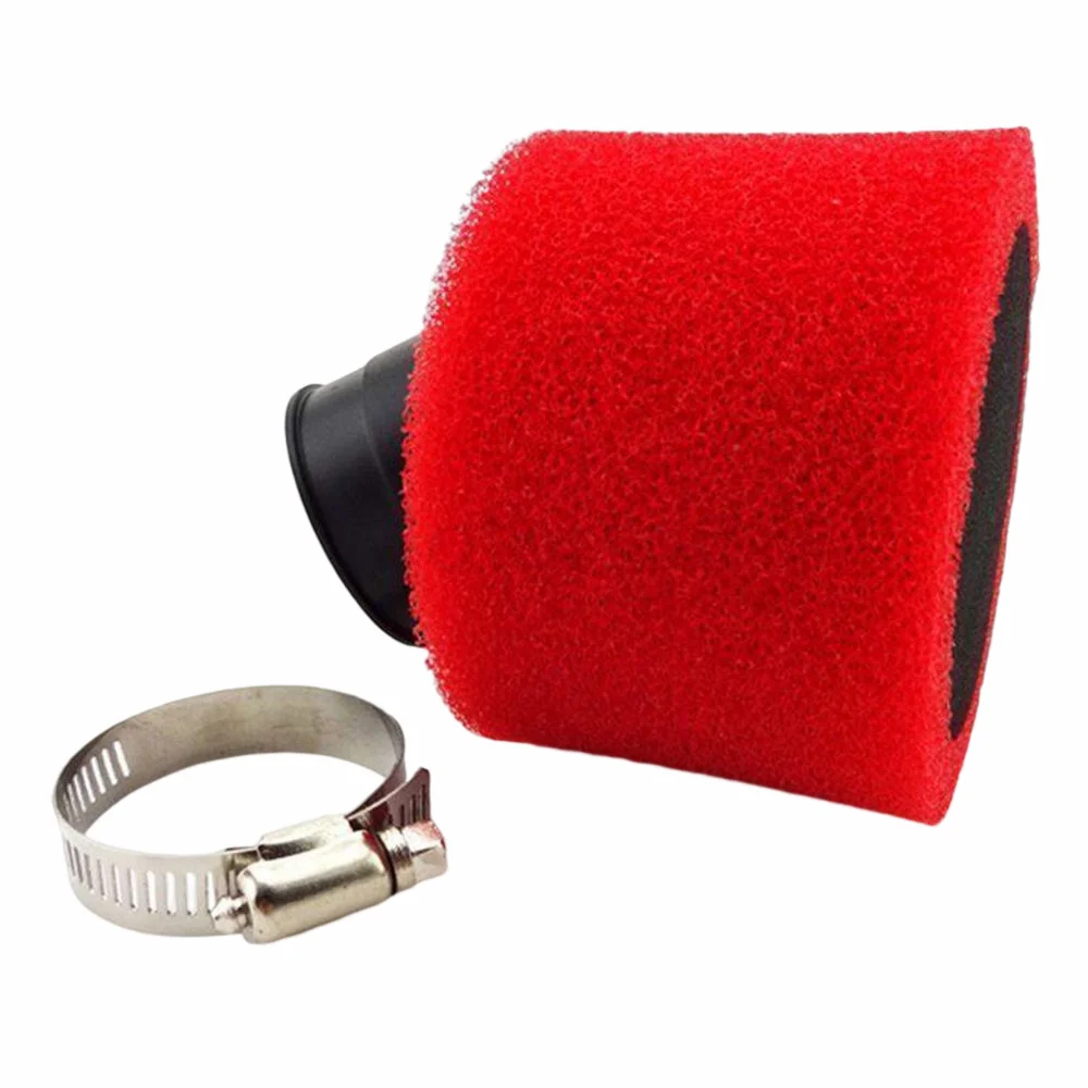 40MM Air Filter For Carburetor 110cc 125cc 140cc Dirt Pit Bike SSR YCF Carb Air Filter Cleaner Red Foam With Clamp