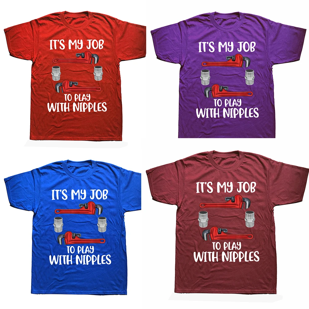 E treaba mea să mă joc cu instalatorul tricou amuzant umor instalații sanitare meșter glume tee topuri casual vară bumbac T tricouri_voghion.com