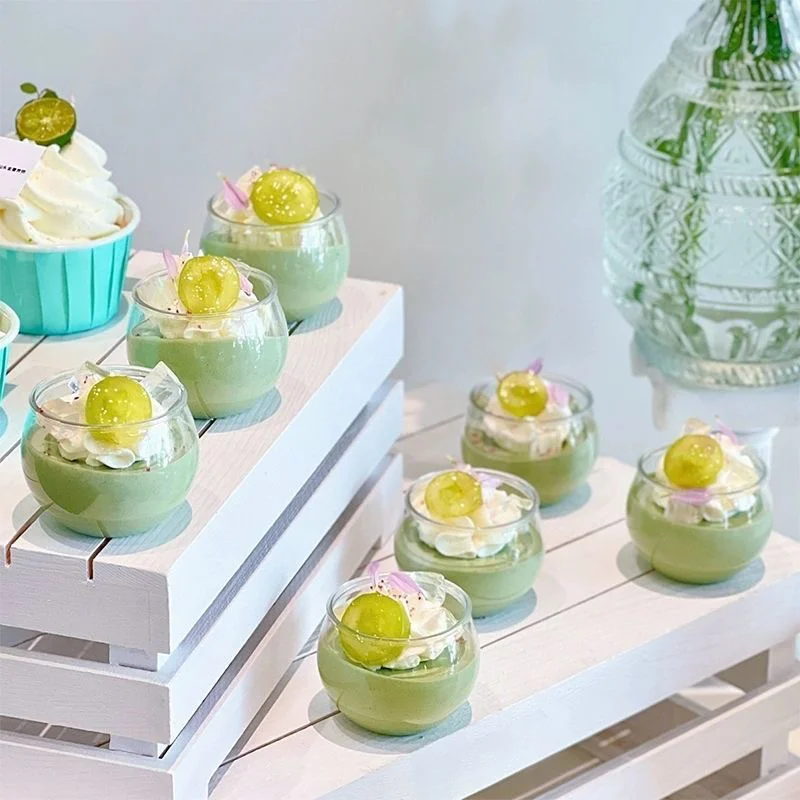 Plastic Cups Dessert Cups Plastic Dessert Cups 20Set Transparent Dessert Cups Bring Spoon Mousse Dessert Cups Party Birthday Wedding Candy Snacks Jelly Christmas New Year