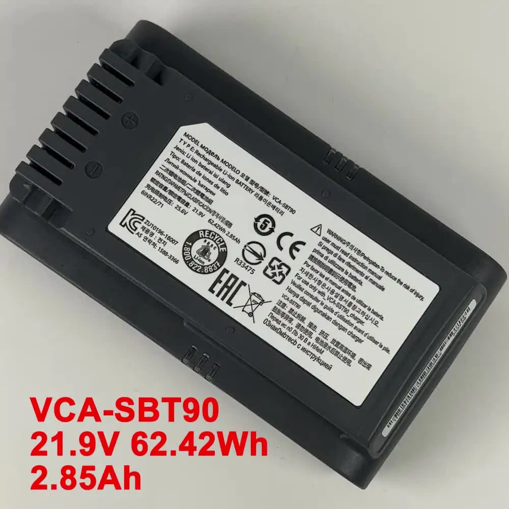 Новый аккумулятор VCA-SBT90 для Samsung Jet75 Jet90 VS70 VS9000 VS20R9049S3/EU VS20T7538T5/SH полная емкость