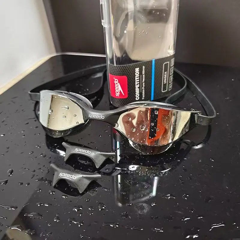 2300 black and silver electroplated swimming goggles