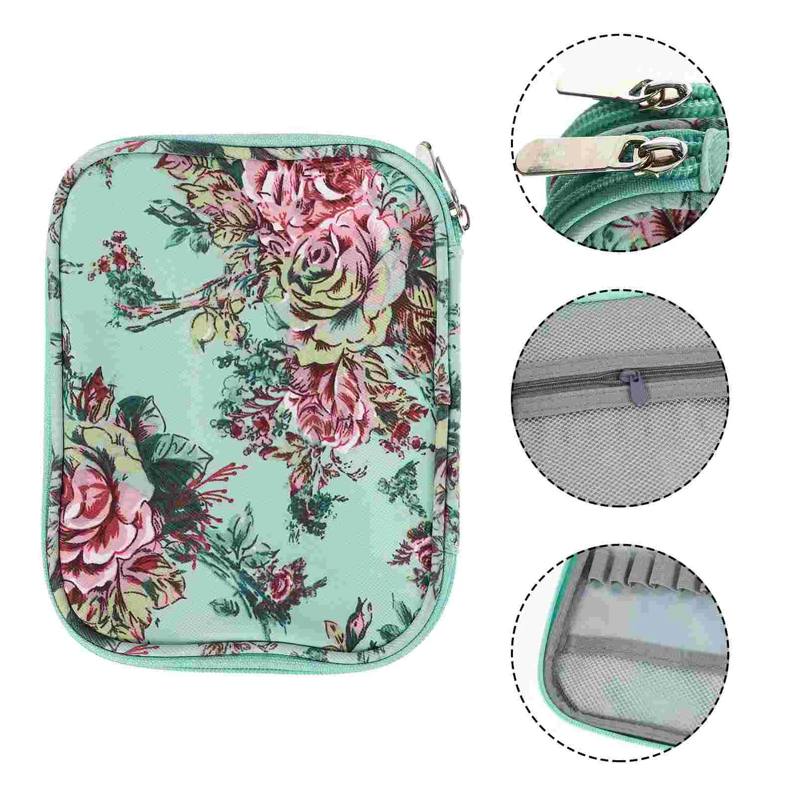 

Crochet Storage Bag Portable Sewing Knitting Needles Organizer Wool Hooks Holder Zipper Travel Decor