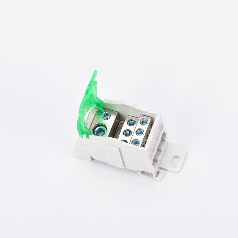 Din Rail Distribution Box Distribution Box One In Several Out Power Wire Universal Electric Connector Junction Din Rail Terminal Block UKK 80A-400A