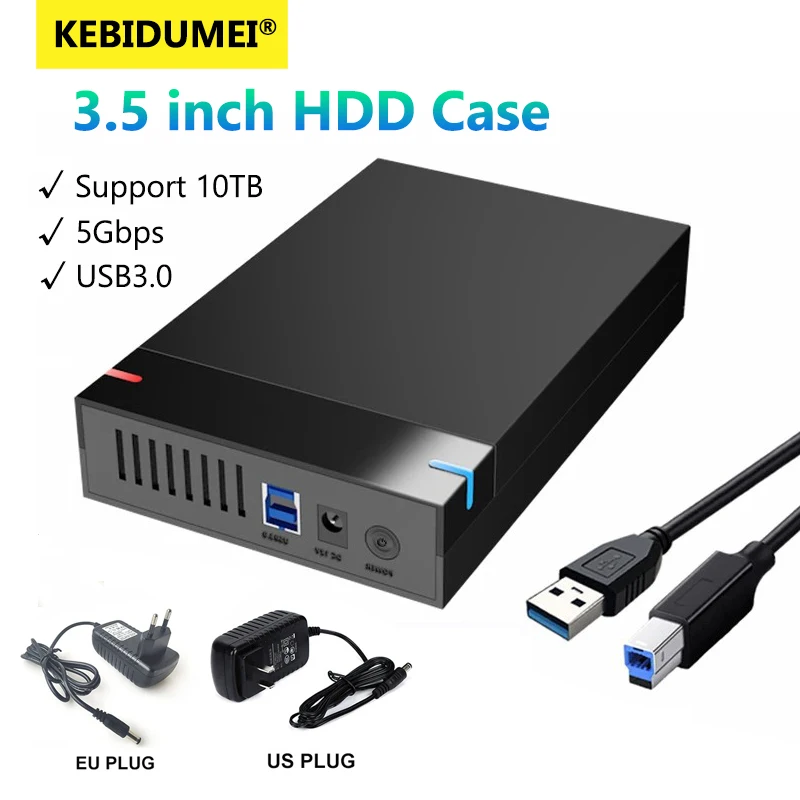 HDD Case 3.5 inch SATA to USB 3.0 External Hard Drive Reader for HDD Box Case HD