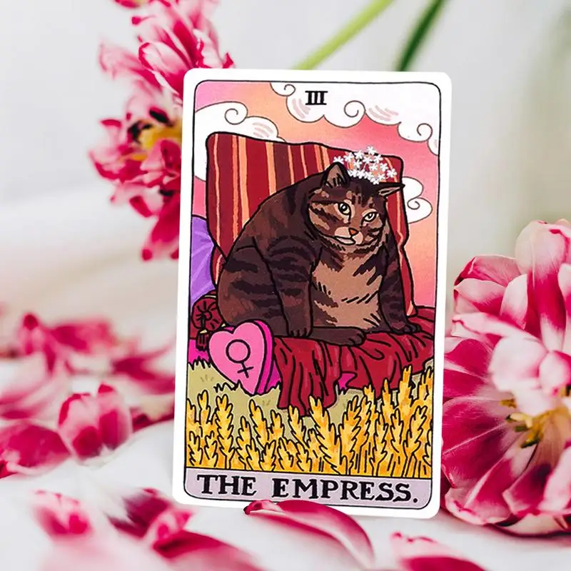 Cat Tarot Cards Fate Divination Tarot 22 Cards Tarot Deck Divination Fate Tarot Oracle Cards Party Entertainment Board Game 3