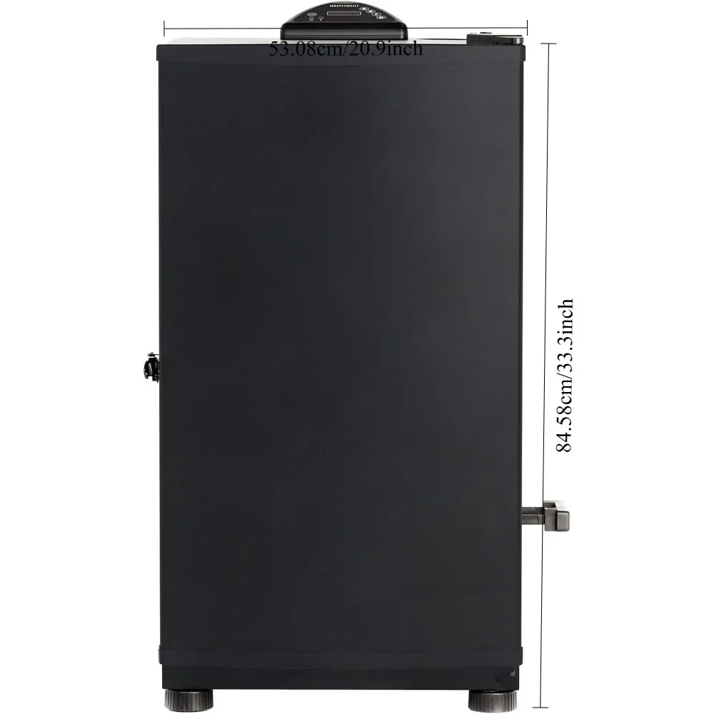 Outdoor vertical grill, side chip loader, chrome rack and cooking square inch, black, suitable for home outdoor barbecue use 3