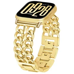 Luxury Metal Watchband Bracelet, 20mm/22mm, Premium Design for Redmi Watch 5 Active (2 Gold)