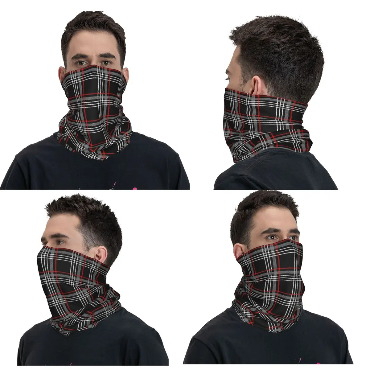 GTI Tartan Bandana Neck Gaiter Printed Magic Scarf Multi-use Balaclava Hiking Fishing Unisex Adult Winter cycling bandana neck wrap bandana headscarf cotton bandana neck gaiter bandana neck cover multifunctional bandana camouflage bandana