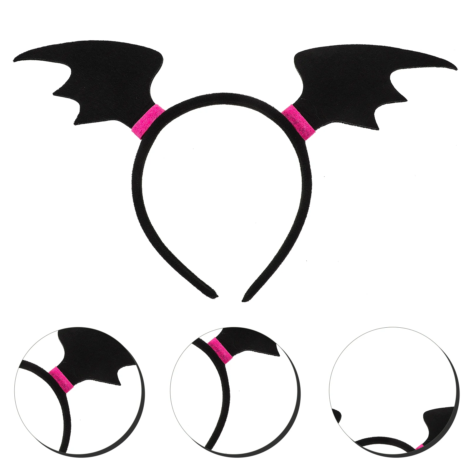 Bat Wing Headband Headwear Hair Ribbons Accessories Costume Halloween Child