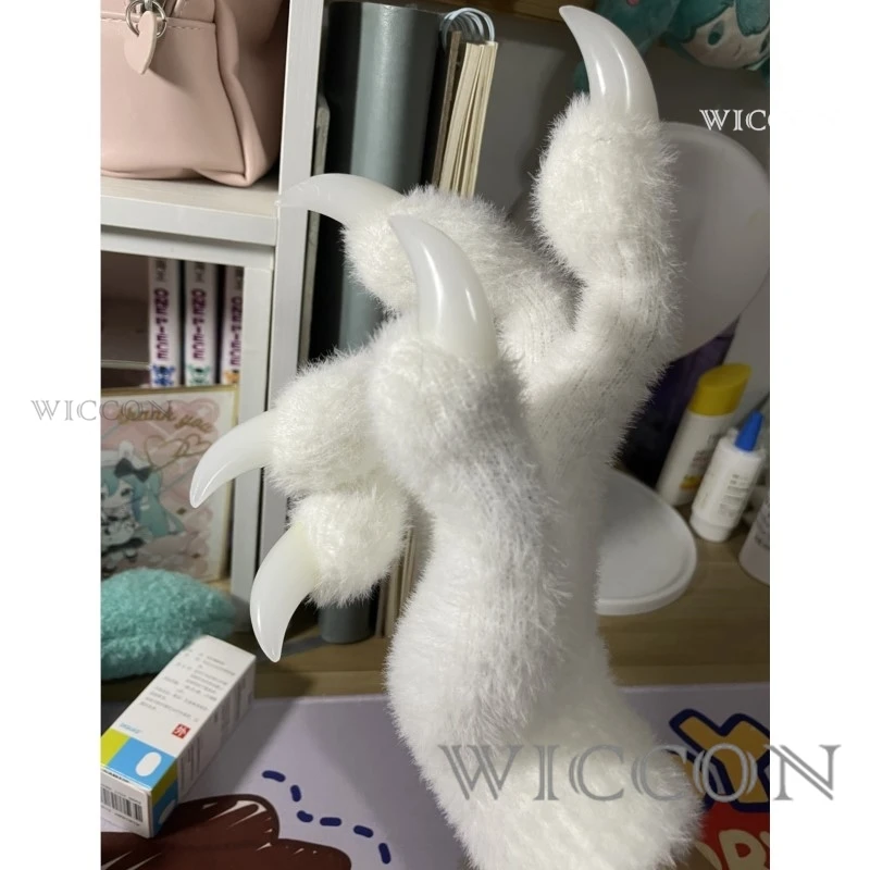 Furry Gloves Kig Fursuit Kigurumi Cosplay Plush Gloves Full Season Claw Gift