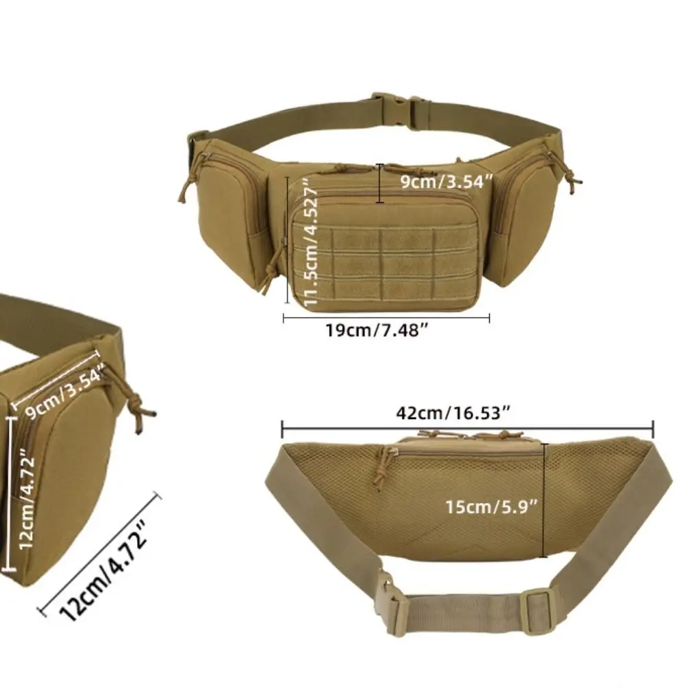 Large Capacity Outdoor Waist Bag High Density Nylon Multifunctional Climbing Chest Bag Durable Waterproof