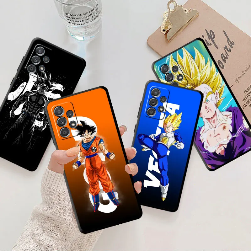 

Black Case For Samsung Galaxy Note 20 Ultra 10 Plus A52S A31 A70 A11 A02 A03 A04 Silicone Phone Cover GOKU Vegeta D-DBZ Funda