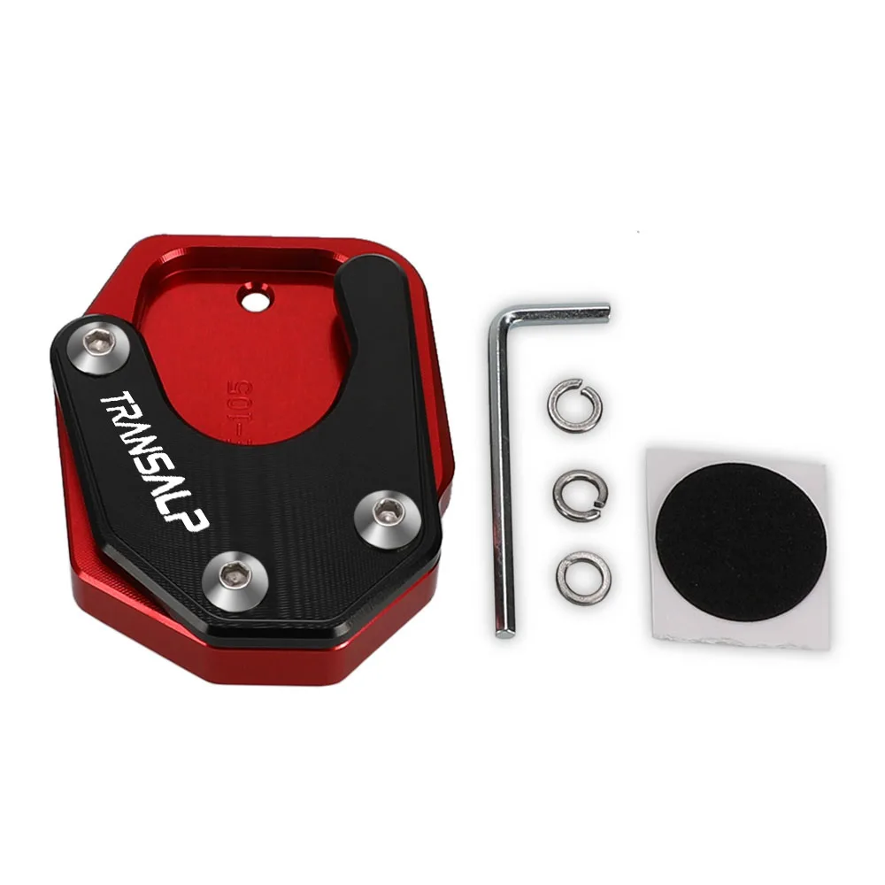 CNC Side Stand Foot Kickstand Enlarge Extension Support Plate Pad For Honda XLV 600 650 700 TRANSALP XL600V XL650V XL700V