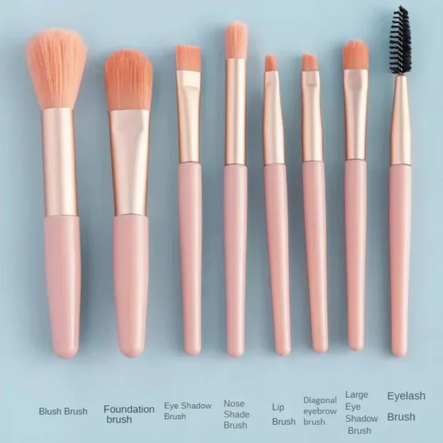 8Pcs Portable Makeup Brush Eyeshadow Foundation Blending Make up Soft Fluffy Cosmetics Concealer Makeup Brush Make Up Supplies