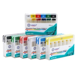 160Pcs/Pack Dental Absorbent Paper Points Root Cancel Endodontics Cotton Fiber Tips Dental Matirial Mixed Size#15-40